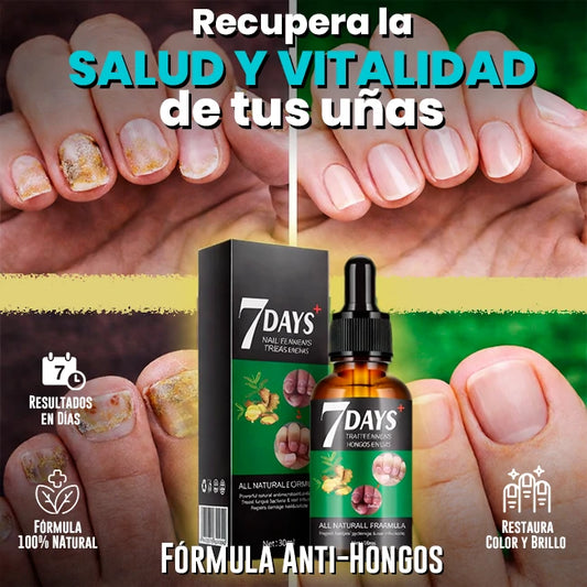 Tratamiento Aceite Jengibre 7 Days Fortalecedor De Uñas x4