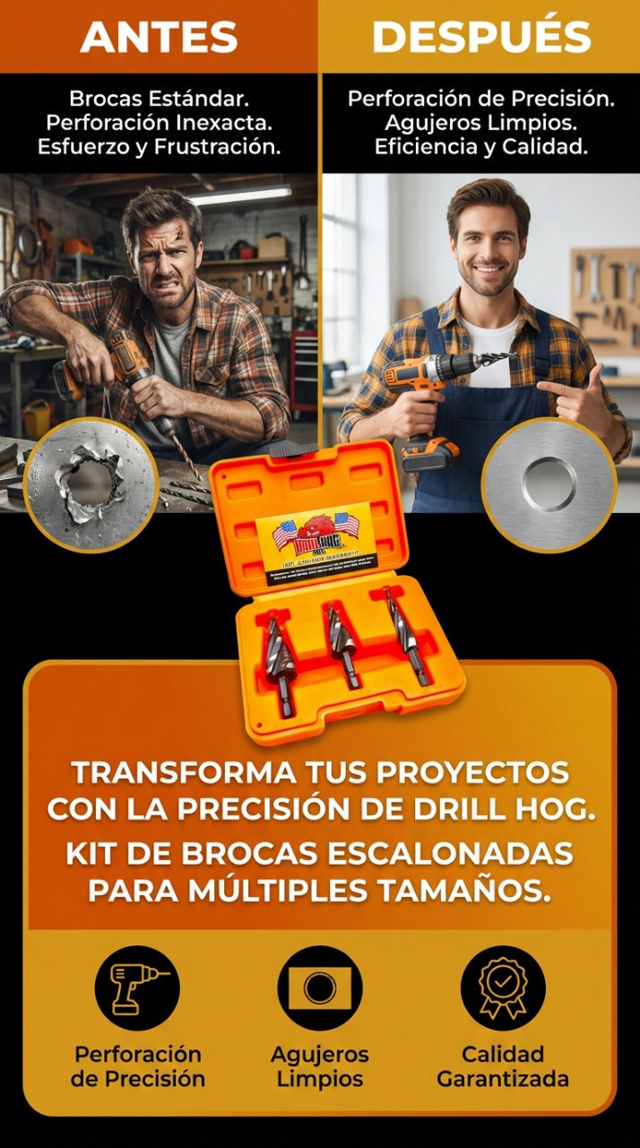 Juego Brocas Escalonadas Pro
