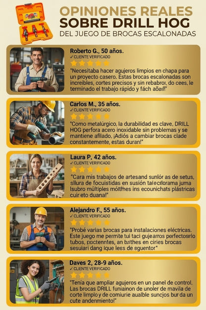 Juego Brocas Escalonadas Pro