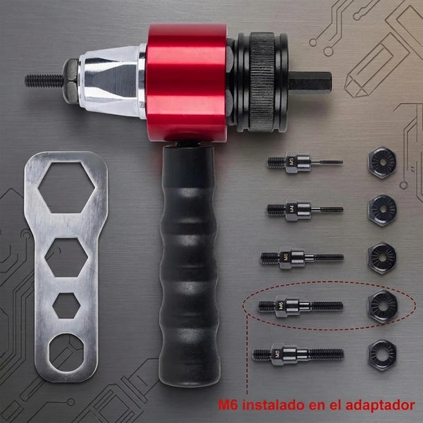 Adaptador Eléctrico De Remachadora M3-M8 Para Taladro Con Estuche