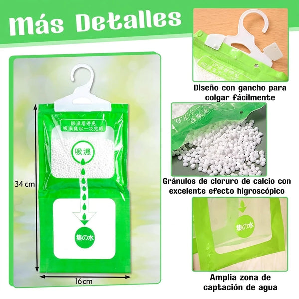 Bolsa Deshumidificadora Colgante 80g — Absorbedor de Humedad para Armarios, Baños y Cocinas