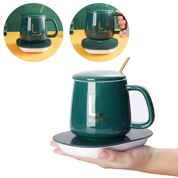 Calentador Inteligente para Taza Con Temperatura Constante 55°C y Apagado Automático