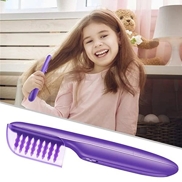 Cepillo Desenredante Eléctrico Con Vibración e Iones Anti-Frizz Para Niños y Adultos
