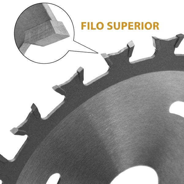 Disco de Sierra Doble Cara 4" Para Amoladora / Corte de Madera y Metal