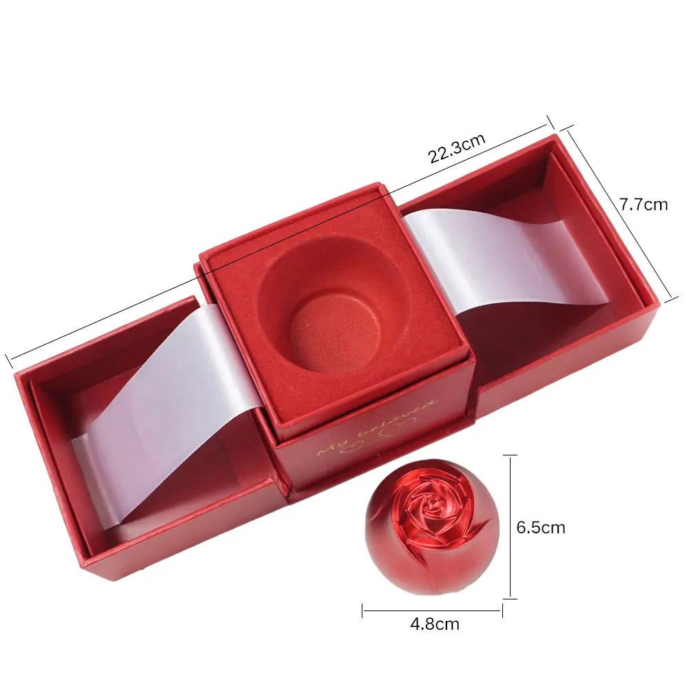 caja rosa collar de encanto