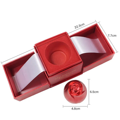 caja rosa collar de encanto