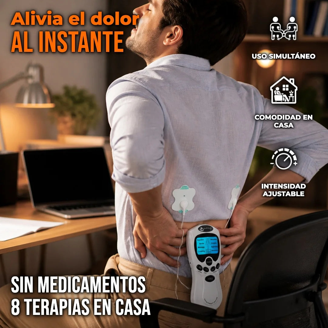 Electroestimulador TENS Digital Con 8 Modos Terapéuticos y 15 Niveles De Intensidad