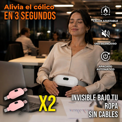 Pack X2 Cinturón Térmico Alivio Cólicos Menstruales Inalámbrico