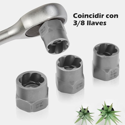 Set 14 Copas Extractoras de Tornillos y Tuercas