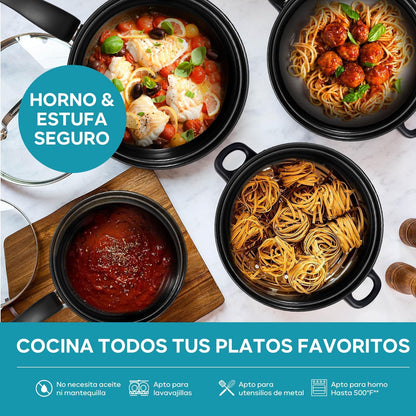 Set de Cocina Anti-Adherente de 13 Piezas