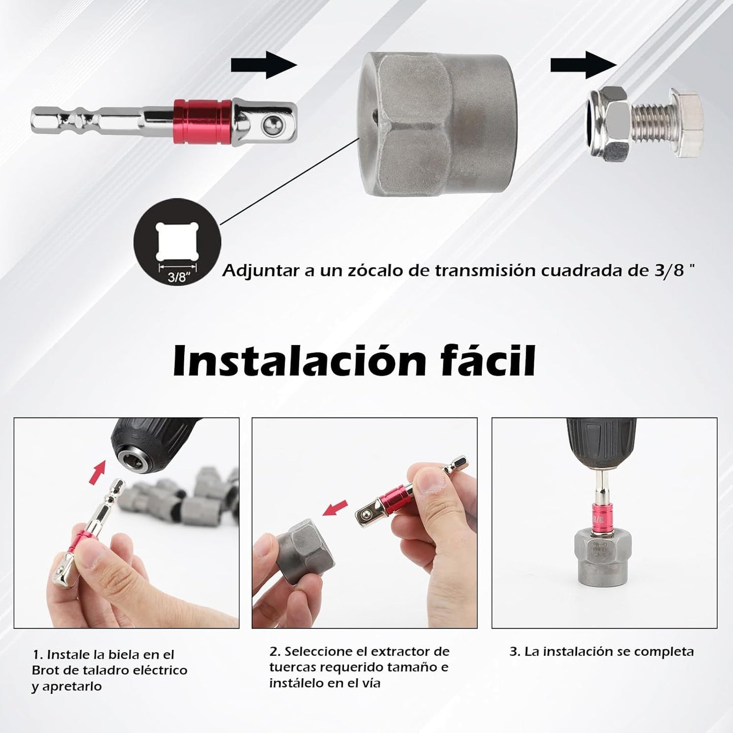 Set 14 Copas Extractoras de Tornillos y Tuercas