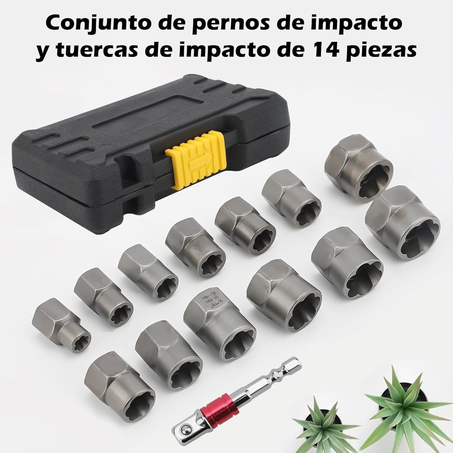 Set 14 Copas Extractoras de Tornillos y Tuercas
