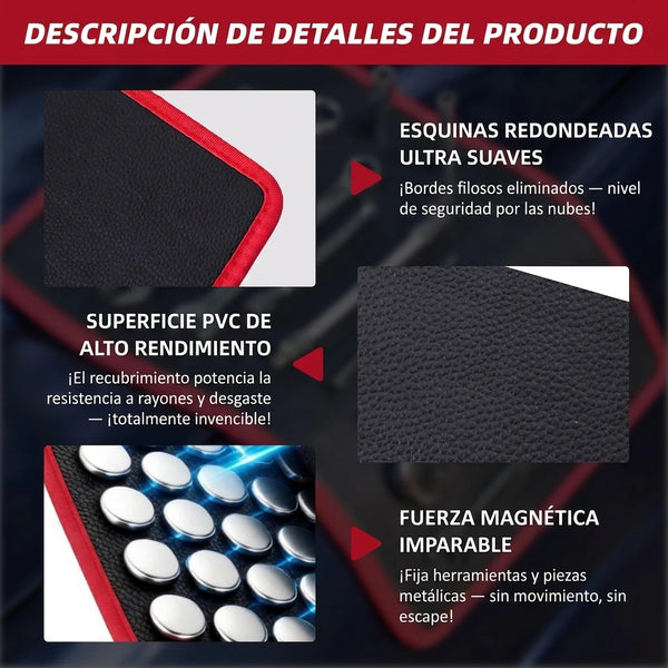 Kit 3 en 1 Alfombra Magnética Para Taller / Caja de Herramientas