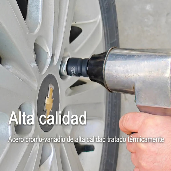 Kit 6 Piezas Adaptadores y Reductores de Impacto 1/4" 3/8" 1/2" 3/4" Para Llave de Impacto / Trinquete