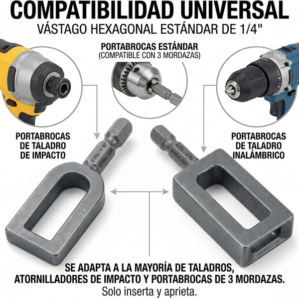 Kit x2 Atador De Alambre Para Taladro Con Cabezal En U y Ranurado