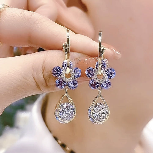 Aretes flor de cristal