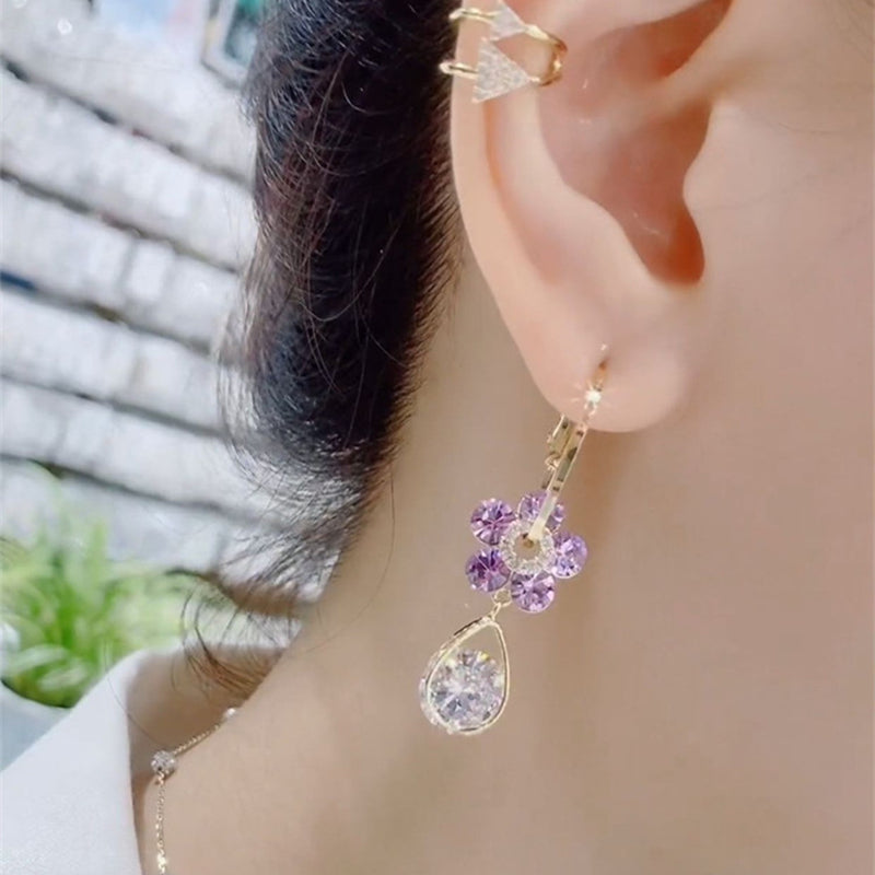 Aretes flor de cristal