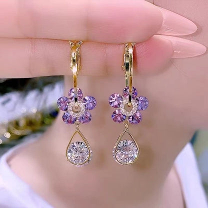 Aretes flor de cristal