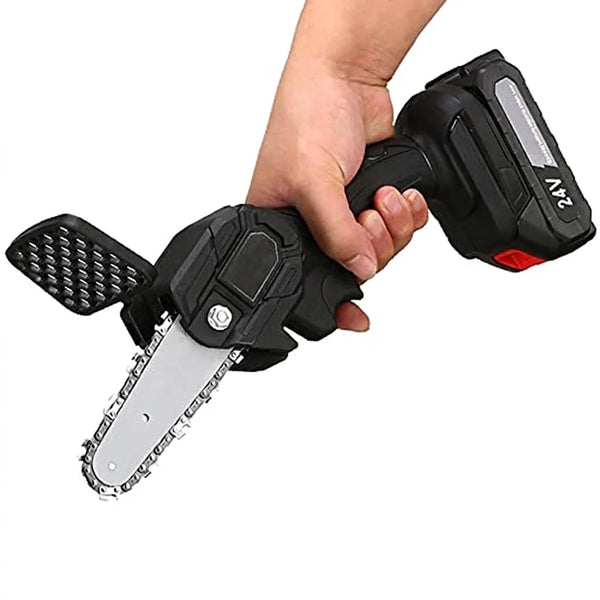 Mini Motosierra Inalámbrica 4" Con Potencia 24V y Operación a Una Mano
