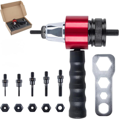 Kit Adaptador Remachadora para Taladro 5 Clavijas (M3 M4 M5 M6 M8)
