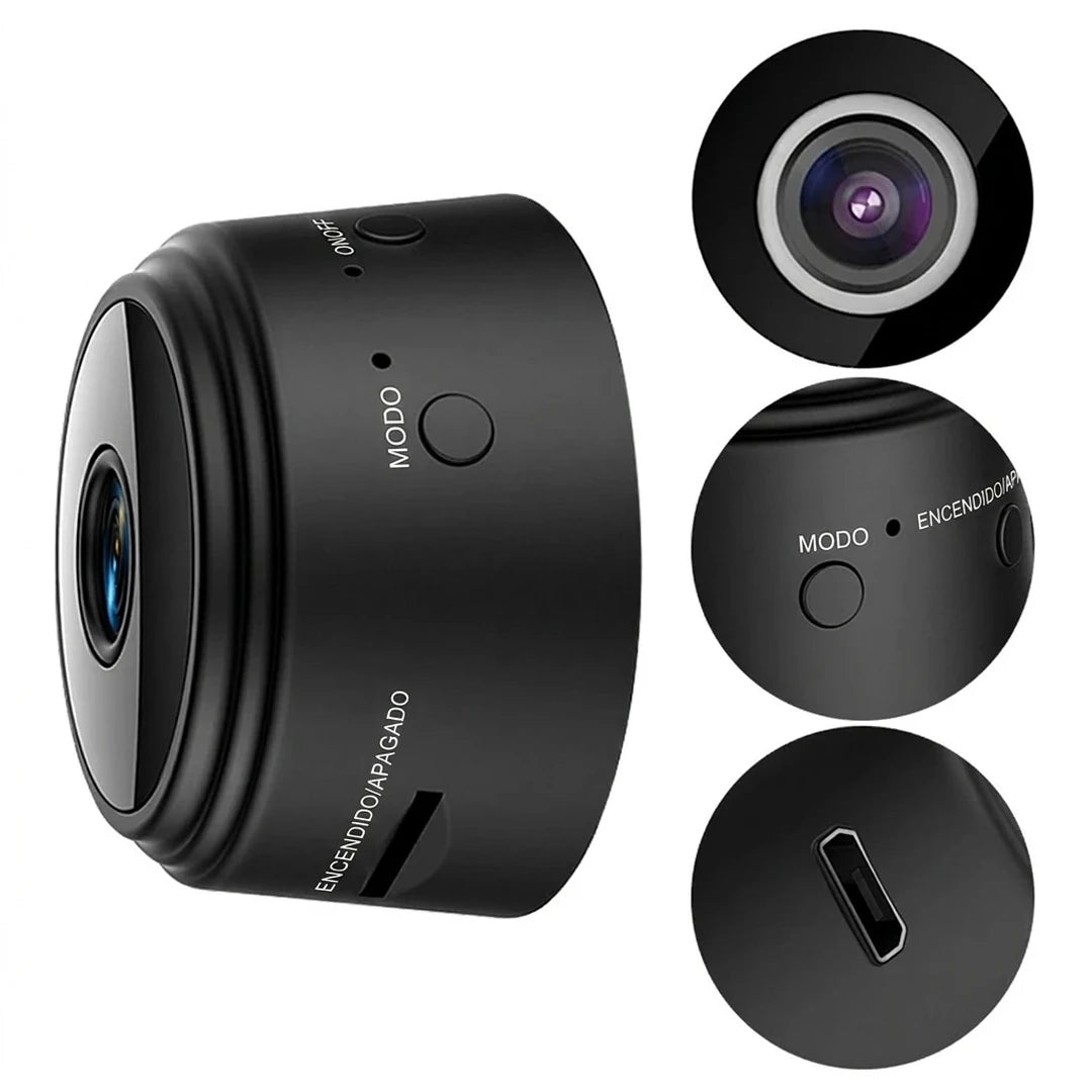 Pack x3 Mini Cámara Espía De Seguridad Wi-Fi 1080p Sujeción Magnética