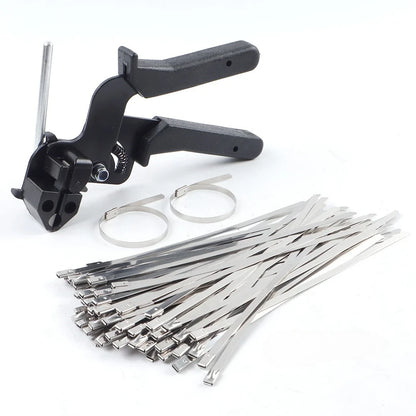 Kit Alicate Tensor De Bridas Metálicas de Sujeción + 100 Amarres Metálicos