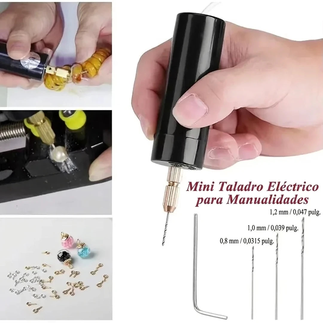 Kit Mini Taladro Eléctrico USB Para Manualidades