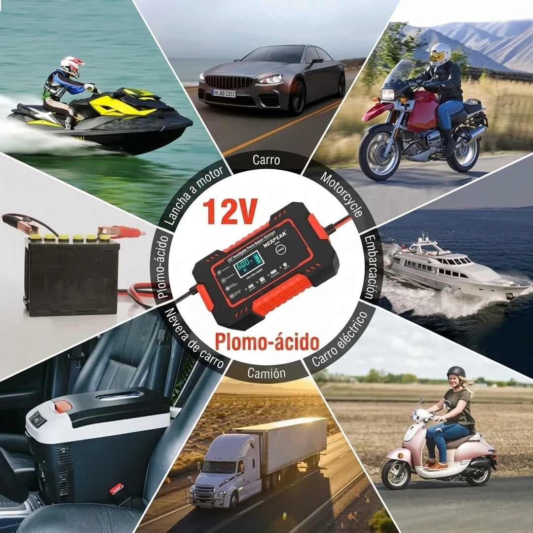 Cargador Inteligente De Batería De Carro 12V 6A