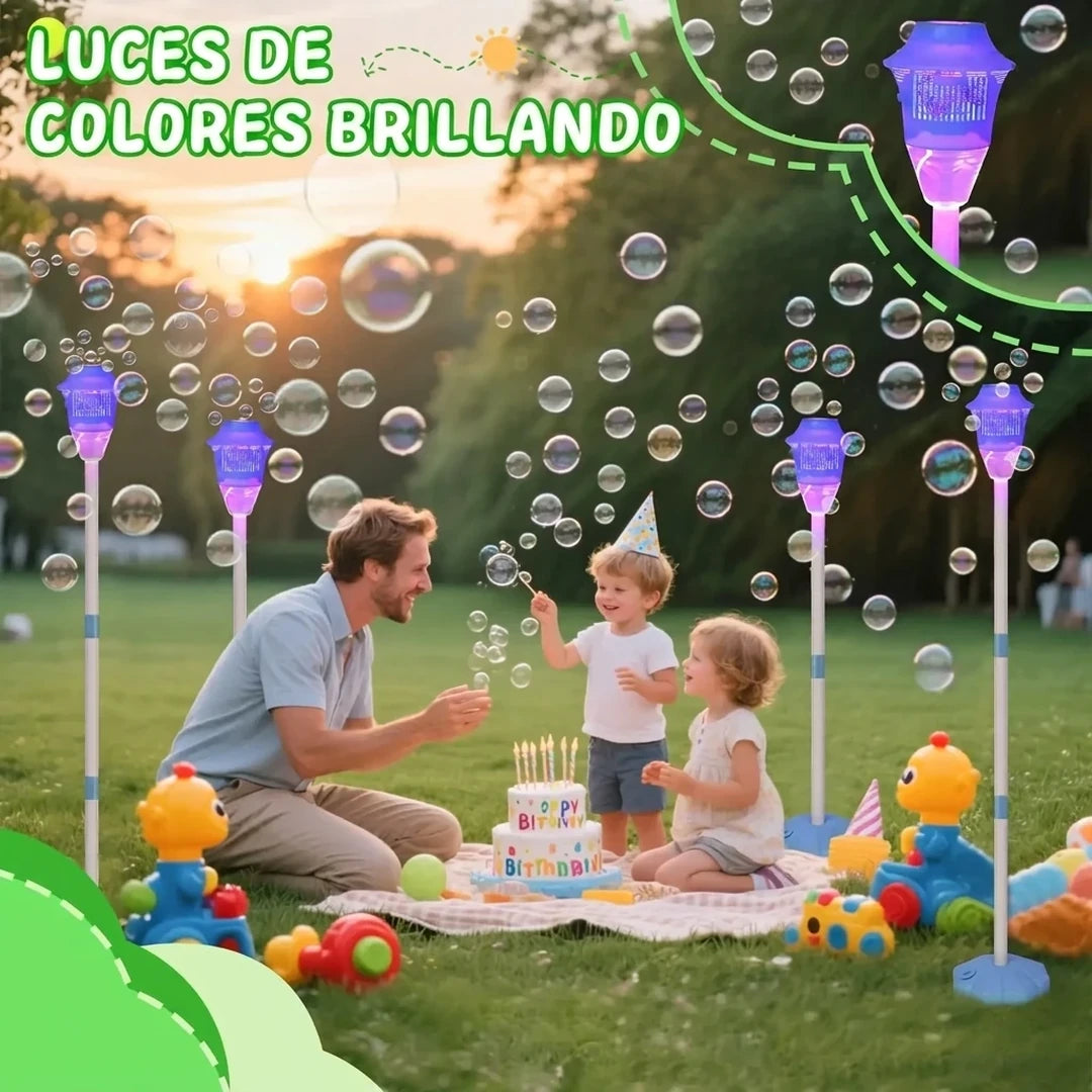 Máquina De Burbujas De Pie Con Luz Led Y Música
