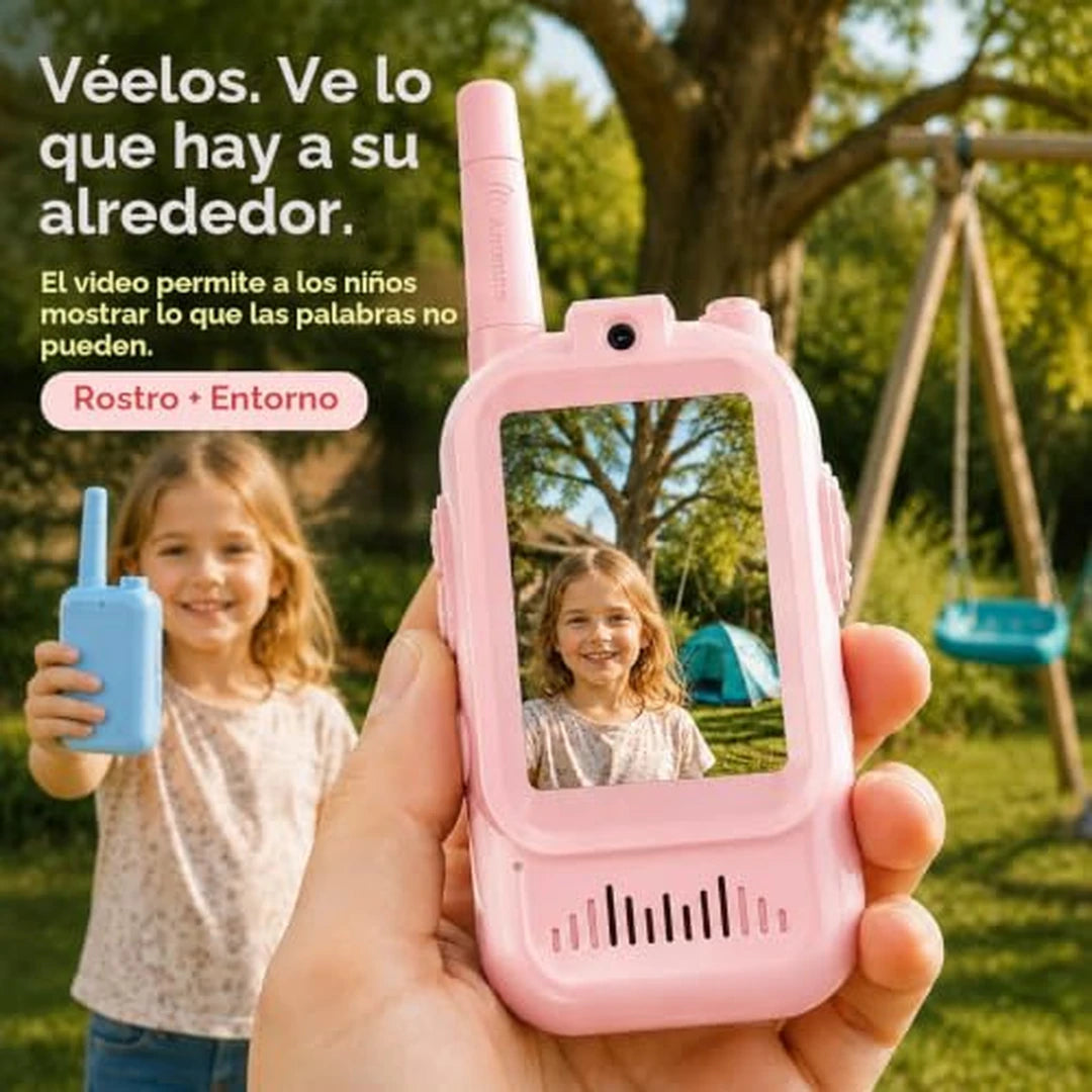 Set X2 Walkie Talkie Videollamada Para Niños Recargable