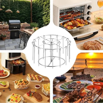 Pack X2 Soporte Vertical Brochetas Para Freidora De Aire