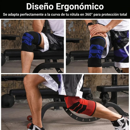 Kit x2 Rodillera De Compresión Para Rótula Con Soporte De Silicona