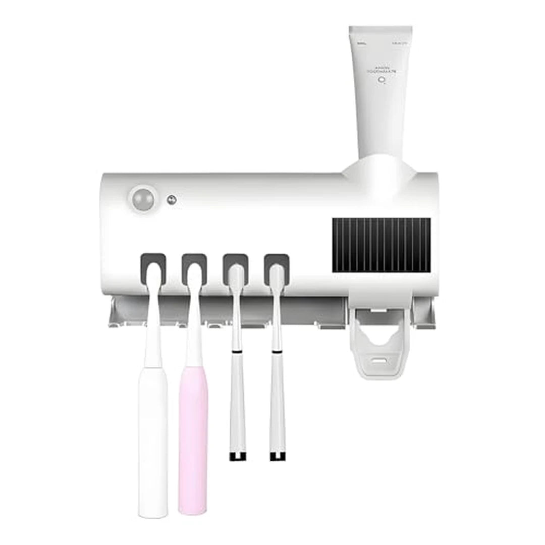 Pack x2 Esterilizador UV de Cepillo de Dientes Dispensador Automático Pasta De Dientes