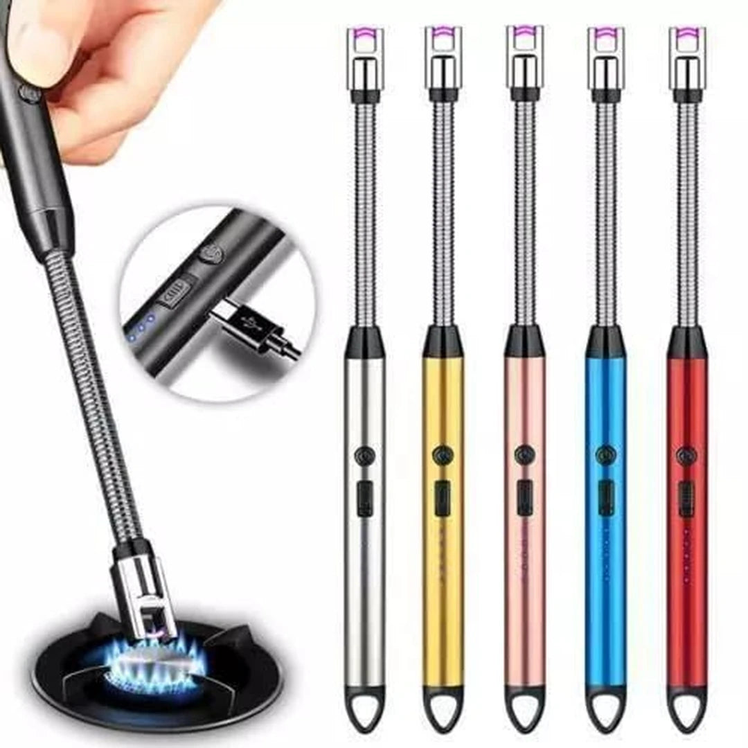 Pack x3 Encendedor Eléctrico Cabezal Flexible Recargable USB