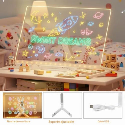 Tablero Mágico LED Acrílico Borrable 🎁Pague 1, Lleve 2 🎁