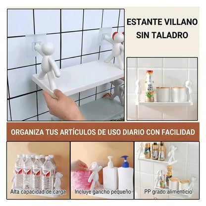 Estante Organizador Flotante Multiusos Fijación Sin Perforación