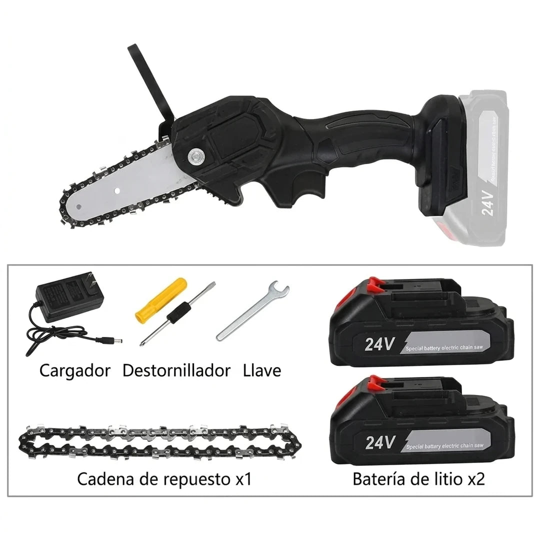 Mini Motosierra Eléctrica Inalámbrica 24V