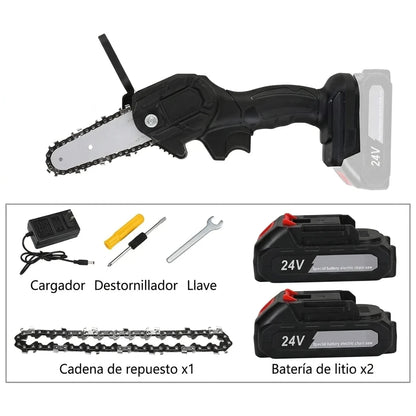 Mini Motosierra Eléctrica Inalámbrica 24V