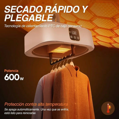 Secadora De Ropa Eléctrica Portátil Con Luz UV y Control Remoto