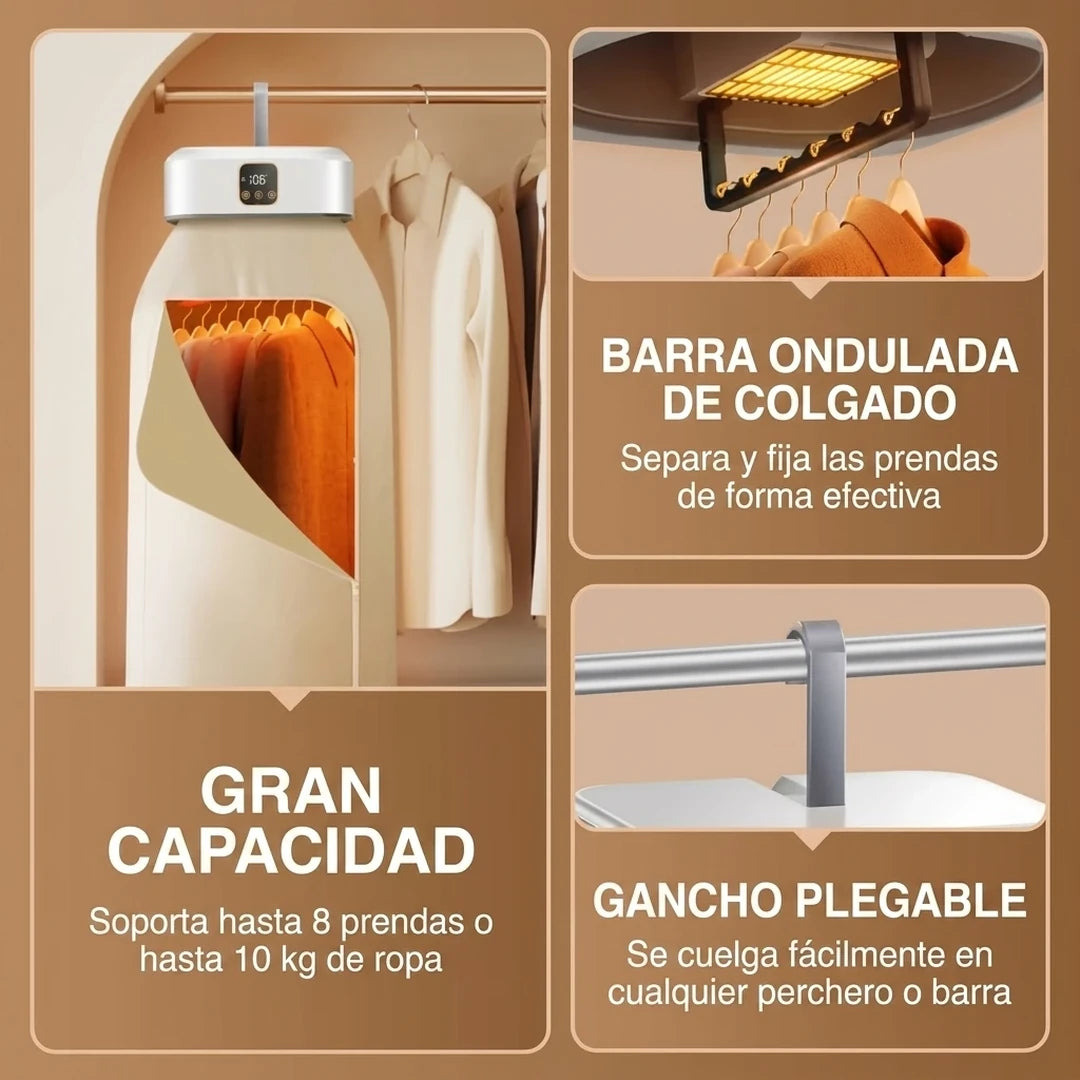 Secadora De Ropa Eléctrica Portátil Con Luz UV y Control Remoto