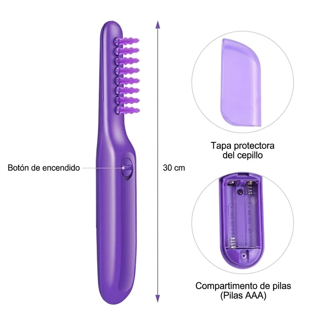 Cepillo Desenredante Eléctrico Cabello Húmedo Y Seco