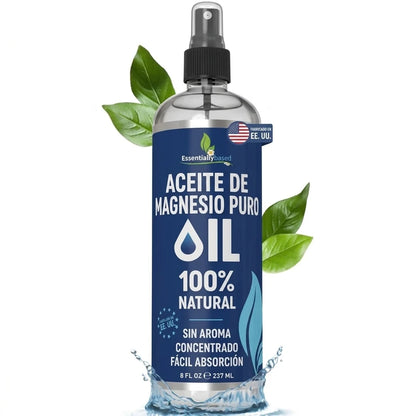 Aceite De Magnesio En Spray 100% Puro Alivio De Dolores Y Bienestar