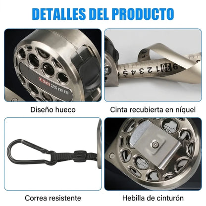 Cinta Métrica Industrial Galvanizada 7.5m Con Autobloqueo y Carcasa ABS Antigolpes