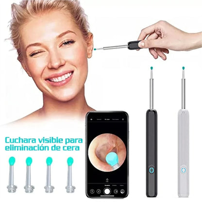 Limpiador De Oídos Eléctrico Inalámbrico Con Cámara Wi-Fi 1080p