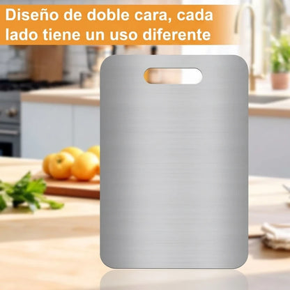 Tabla De Cortar Para Cocina Acero Inoxidable Doble Cara