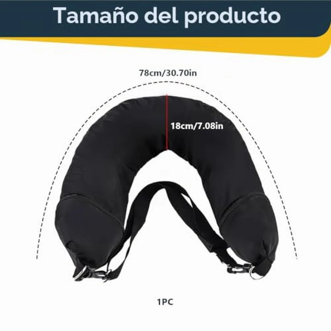 Almohada 2 En 1 De Viaje Rellenable Con Ropa Y Cojín Cervical