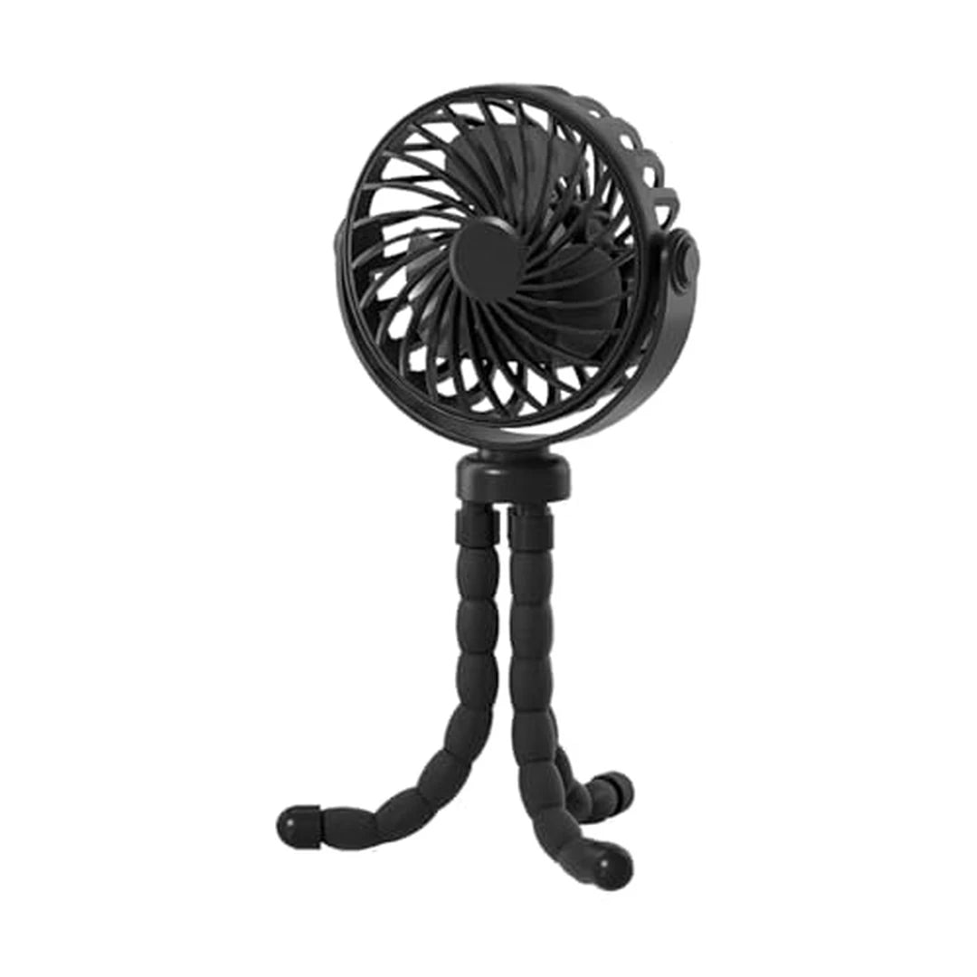 Pack X2 Mini Ventilador Portátil Con Trípode Flexible 360° Para Cunas Y Coches De Bebé