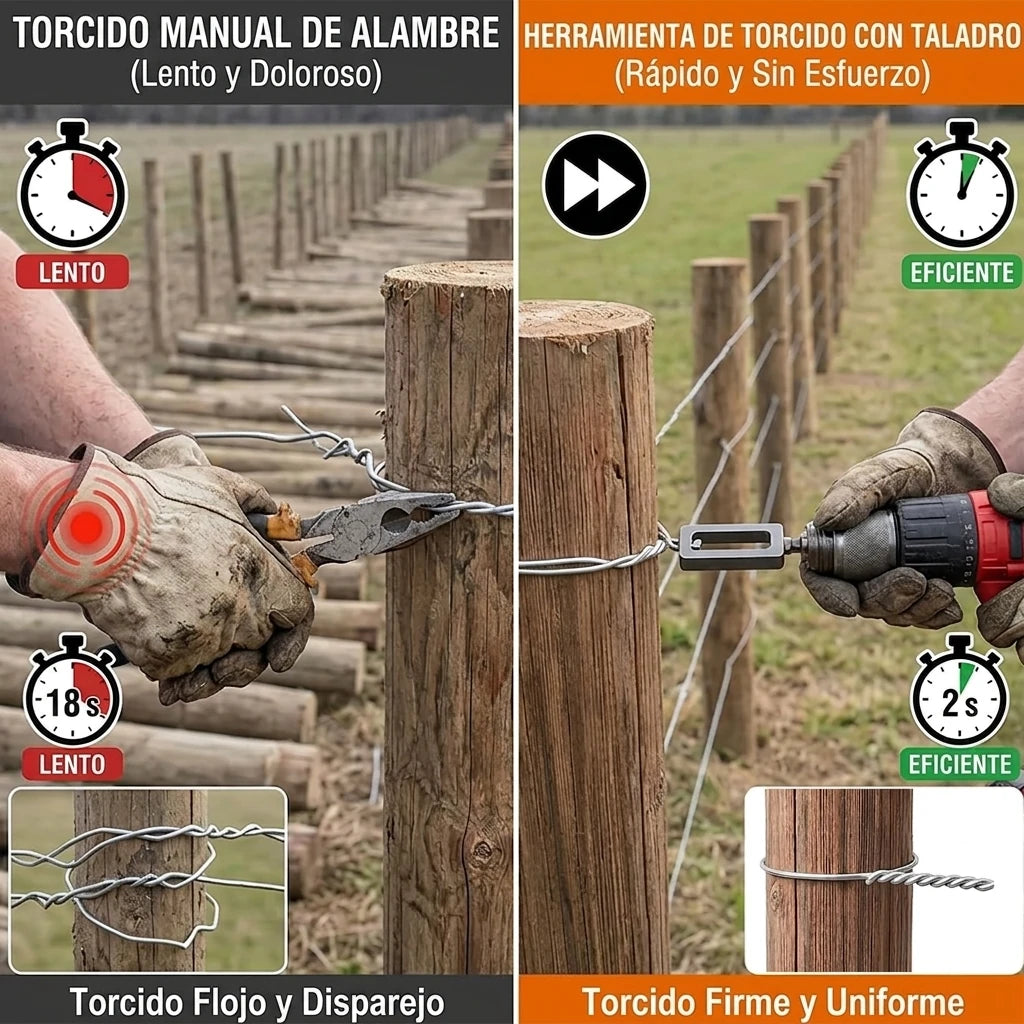 Pack x8 Atador De Alambre Para Taladro Con Cabezal En U y Ranurado
