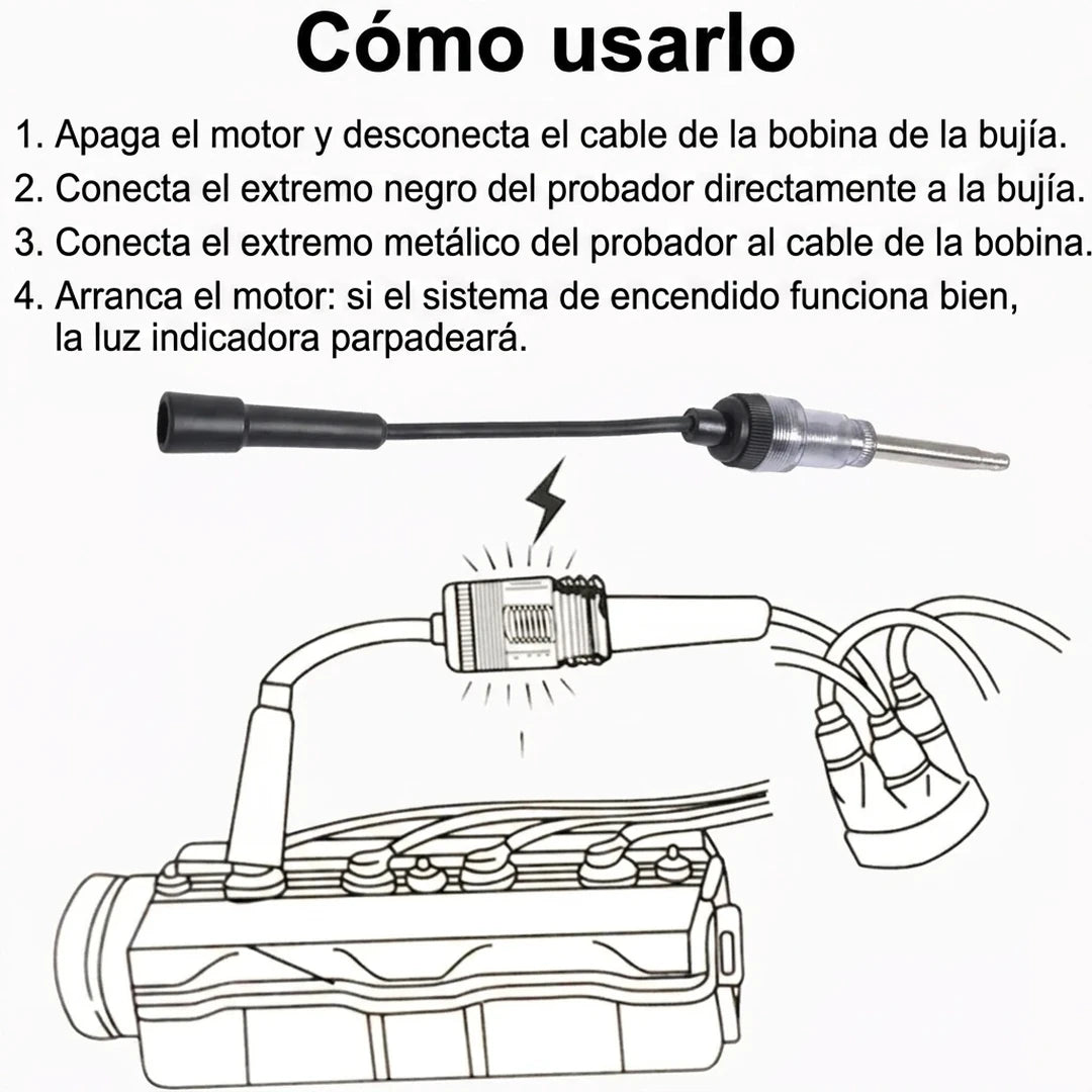 Pack X4 Probador LED De Bujías Automotriz