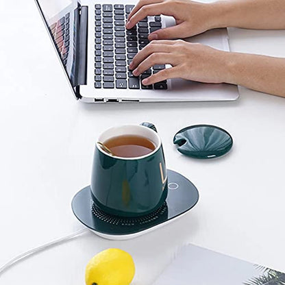 Set x2 Taza De Café Inteligente Con Base Calentadora Eléctrica